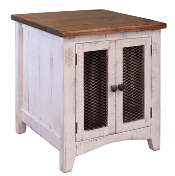 Weathered white end deals tables